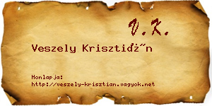 Veszely Krisztián névjegykártya